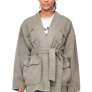 LA VIE ARMY TWILL BELTED JACKET